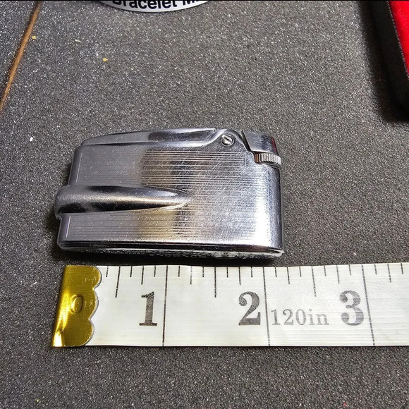 Vintage Ronson Premiere Silver Tone Gold Accent Adonis Varaflame Lighter In Case - Picture 8 of 9